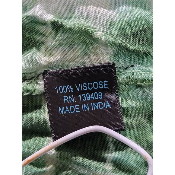 Bella Moda Green Size 1X Viscose Off the Shoulder Shirt Bohemian Fairy Rodeo - Picture 4 of 11